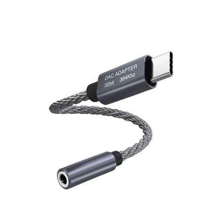 INF 32bit / 384kHz USB-C till 3,5 mm ljudadapterkabel DAC-adapter