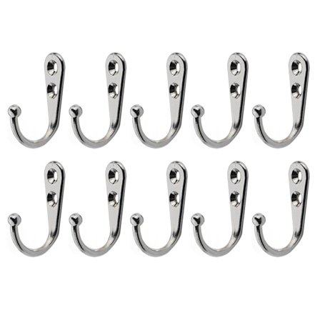 Väggkrokar med skruvar 10-pack