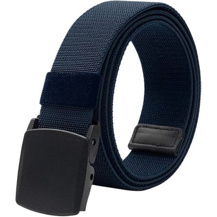 Blått elastisk belte for menn - Plastspenne - Fullt justerbart