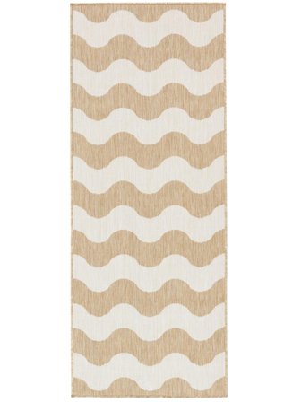 Mare Dywan Wewnętrzny I Zewnętrzny Możliwość Prania 80X200 Mały Beżowy Chodnik