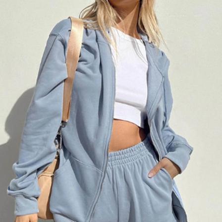 Kvinnor Enfärgade Sweatsuits Dragsko Lounge Set
