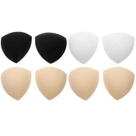 4 Par Svarte Bralette Badedraktputer BH Svampputer Innlegg BH Sports-BH Pad (FMY)