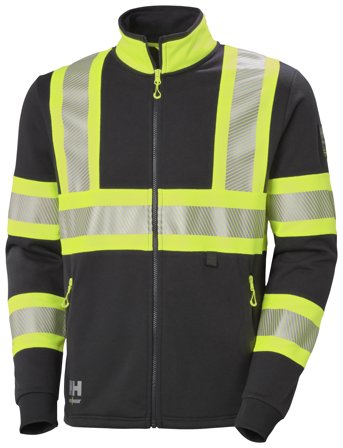 Helly Hansen Workwear ICU 79274-369 Collegepaita huomioväri, zip-up Hi-Vis-keltainen, Vaatteet