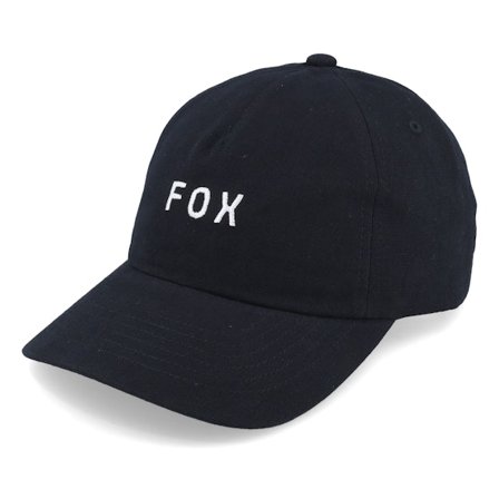 Fox - Wordmark Hat Black Dad Cap Unconstructed Black Cap - @ Hatstore
