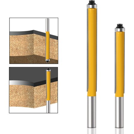 To-delt industriel fræser - 8 mm skaft forlænget profilfræser - anti-rebound design
