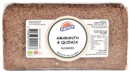 Rømer Amaranth og quinoa brød Ø 500 g, Helse & Madvarer, Brød, Kiks & Kager, Brød