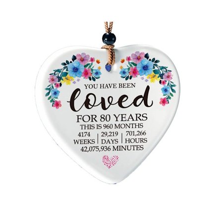 Hjerteplakett 80-års jubileumsgave