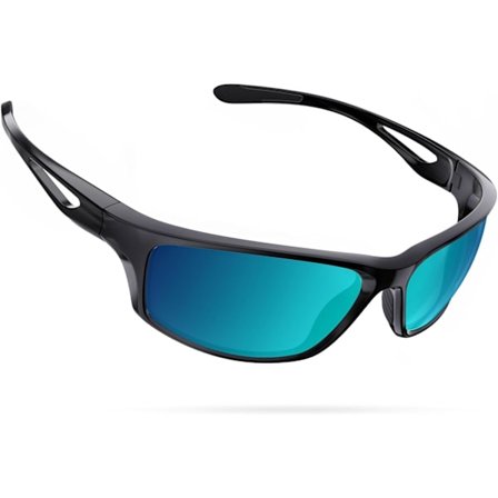 Sports Solbriller, Polariseret Sports Solbriller med UV400 Beskyttelse & TR90 Ubrudbar Ramme til Fiskeri Kørsel Golf Løb Cykling Camping