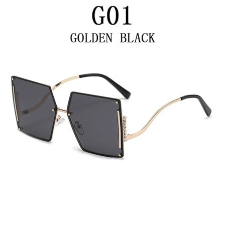 Överdimensionerade Solglasögon Dam Lyx Mode Glasögon Vintage Retro Fyrkantiga Sonnenbrille Lunette De Soleil Femme Gafas De Sol Mujer