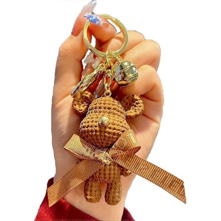 Björnarmband, söt rosa hartsnyckelring med rosett, Nyckelring till ryggsäckar, Pokenmon-nyckelring, bilnyckelring för kvinnor.