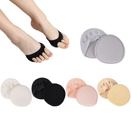 5 Par Honeycomb Stoff Forfotputer Myke Metatarsale Puters Fotballputer Tå Topper Liner Sokker Svamppute Usynlige Tådeksel Tåløse S