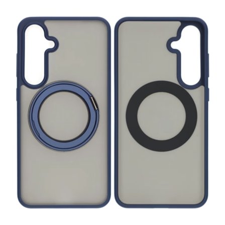 Matte case 360 rotating bracket Mobile Phone Case For Samsung S24 Plus Blue