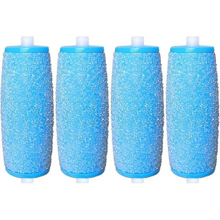 [4 Pakke] Ekstra Grove Udskiftningsruller Kompatible Til Scholl Velvet Smooth Express Pedi Elektrisk Rivjern Udskiftningsruller Kompatible Til Scholl 