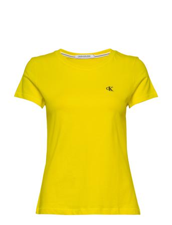 Ck Embroidery Slim Tee T-shirt Top Gul Calvin Klein Jeans