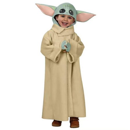 3-10 år Børn Star Wars The Mandalorian Baby Yoda Cosplay Kostumer -a