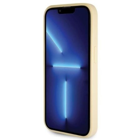 Guess iPhone 14 Pro Mobilskal Glitter Script Big - Guld