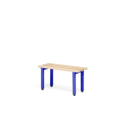 Changing room bench ELITE, 600x300x390 mm, beech, dark blue