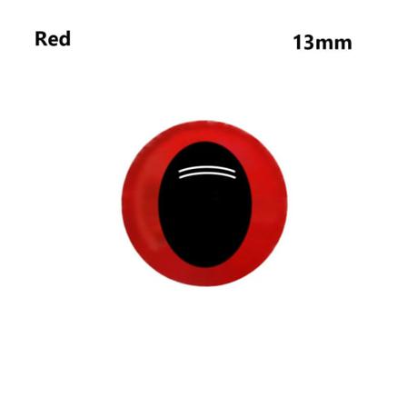 10st/5 Par Plastic Eyes Eyeball Röd 13mm