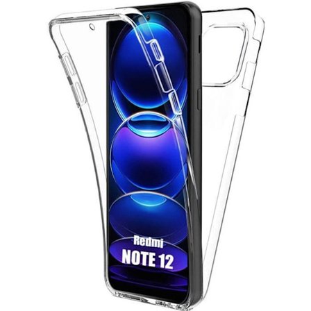 Skyddsskal 360 - E.F.CONNECTION - för Xiaomi Redmi Note 12 - Stötabsorberande - Transparent - Silikon