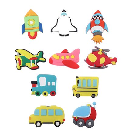 10 st fordon kylskåpsmagneter whiteboard magnetiska klistermärken blandade stilar