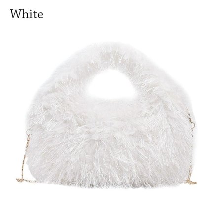 Pelshåndvesker Crossbody-veske HVIT