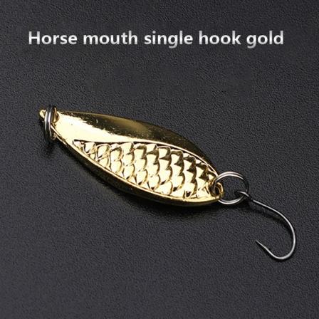 1 STK Halvstripe metallpaljetter 1,5g5g Horse Mouth Paljetter Road 5g gold