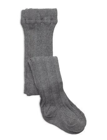 Geggamoja Cable Knitted Stockings Grey Melange - Grey - 62-68