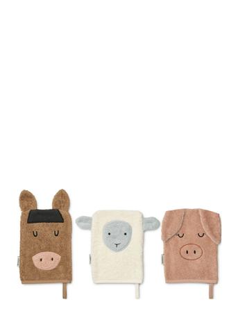 Sylvester Washcloth 3-Pack Home Bath Time Towels & Cloths Cloths Multi/mønstret Liewood*Betinget Tilbud