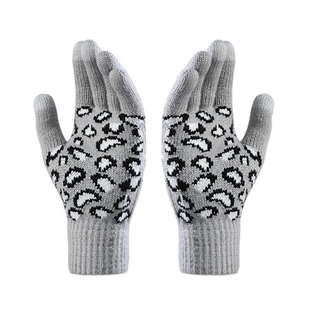 1 par trendy leopard-print handsker til kvinder - varme og følsomme til skærmberøring
