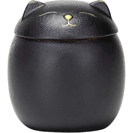 Katturna för kattaska Minnessak för husdjur Urnor Katter Svart katturna 3" X 3" (svart)