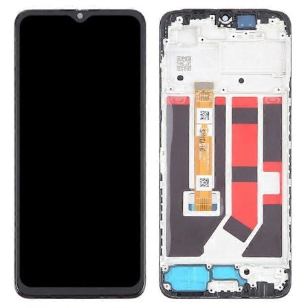 Yhteensopiva Oppo A38 4G / A18 4G Grade S IPS LCD OEM -näyttö ja kosketuspaneelikokoonpano + kehysosa (ilman logoa)