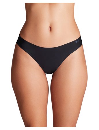 Under Armour Ua Pure Stretch No Show Thong -Solid 3Pk - Black - L