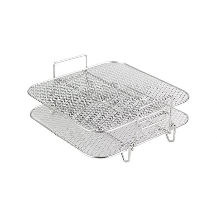 2-lags stativ Stabelbart Grillrist Mindre stål For 4,2-5,8qt Kit Ovn Er E