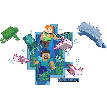 RMK5005GM Minecraft Giant Peel and Stick Veggdekor