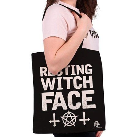 Canvasväska - WITCH PLEASE Resting Witch Face *