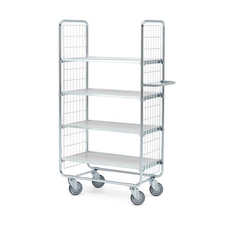 Etagenwagen CRAFT mit 4 Böden, 750 x 425 mm, verzinkt