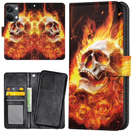 OnePlus Nord 3 5G - Lommebok Deksel Burning Skull