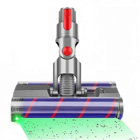 Mjukt dubbelvals roterande borsthuvud för dammsugardelar