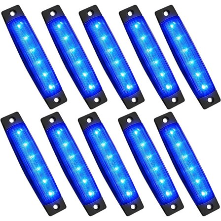 10 stk LED-steinlistreper for bilutvendig underglød hjulbrønn belysningssett vanntett for terrenggående lastebil snøscooter