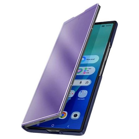 Skyddsfodral för Galaxy Z Fold 7 Clear View med Videostöd Lila