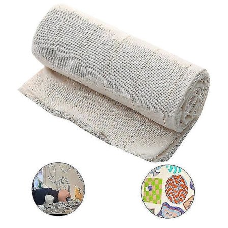 2,1x1 meter Munkelærred til Tufting med Markerede Linjer Vævet til Tøj DIY-Stof