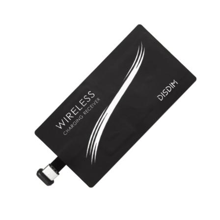 Qi Adapter - Trådlös Mottagare För Laddning Usb-c - Svart Svart