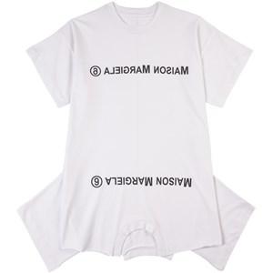 MM6 Maison Margiela White Branded T-Shirt Dress 10 Years - Dresses - 10 years - White