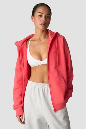 ICANIWILL - Everyday Zip Hoodie Wmn Dark Pink Peach - Damen - ICIW