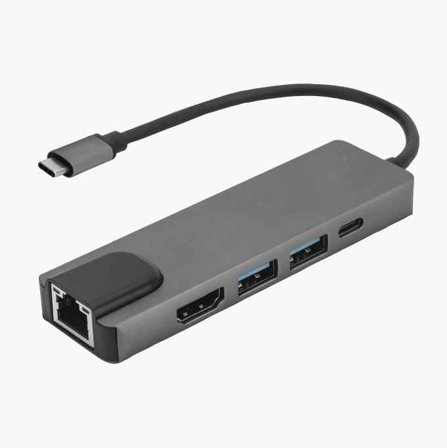 Biltema - USB C-hub 5 utganger