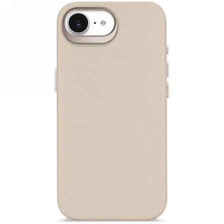 Decoded Silicone Backcover-etui med MagSafe til iPhone 16e - beige