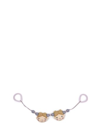 Stroller Chain, Knittet, Soft Rose Ballerina Pink Smallstuff