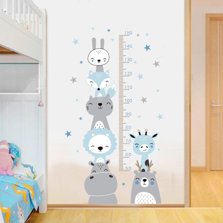 Barneklistremerke for vegg (blå) l, veggklistremerke for babyhøyde