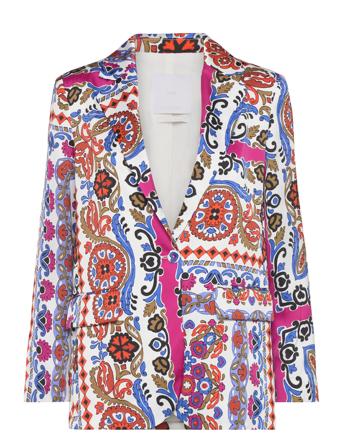 Satin Printed Blazer Patterned Mango