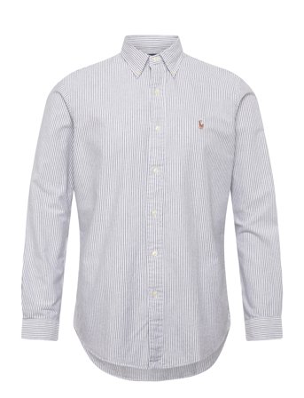 Polo Ralph Lauren Custom Fit Striped Oxford Shirt - Grey - XS